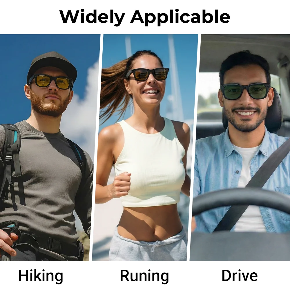 HiBloks Matowe Oprawki z Polaryzacją do Okularów Ray-Ban Meta Wayfarer RW4006/RW4012 (Gen 2) Smart Glasses Rozmiar M 50-22 Matowe Czarne Soczewki — zdjęcie produktu 5