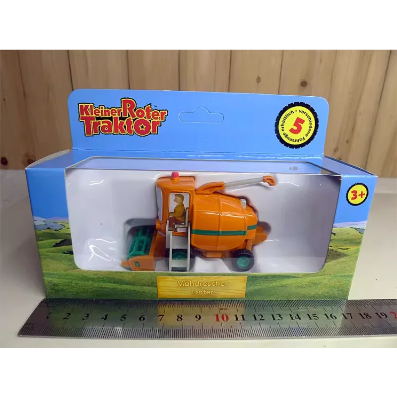 Kleiner Roter Traktor Harvester Tractor Agricultural Alloy Car Model Collectible Toy Gift Souvenir Display Ornament