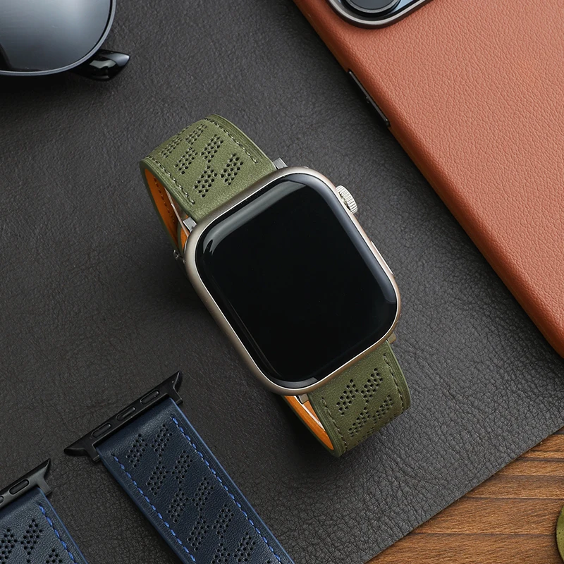 Correa deportiva transpirable para Apple Watch Ultra 2, pulsera de silicona de 49mm, 9, 8, 7, 45mm, IWatch 6, 5, 4, SE, 44mm, nueva