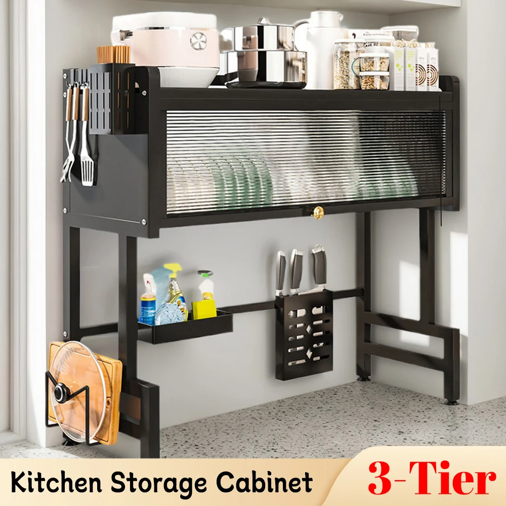 

Сушилка для посуды над раковиной, 3-ярусная, большой вместимости, с держателями для столовых приборов и утвари, для хранения и организации на кухне