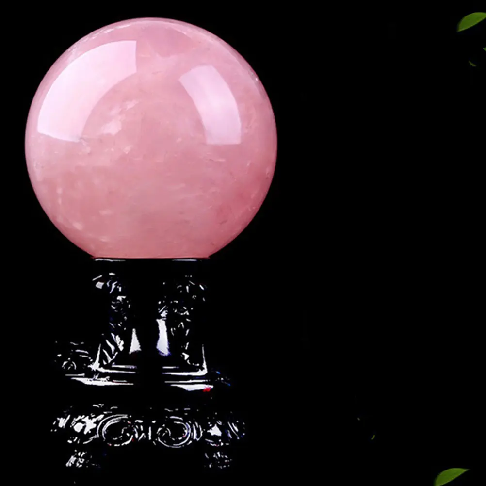 

1pc Crystal Ball Decor Ornament with Wooden Base for Bedroom Living Room DIY Party Gift FestivalDecoration