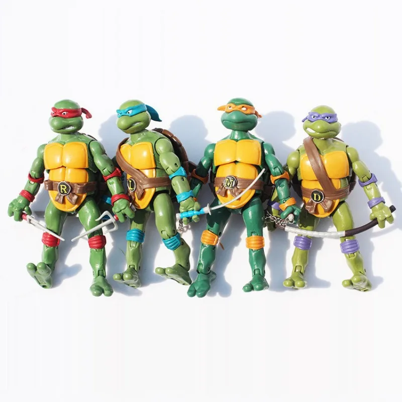 4 SZT. Figurki Wojowników Ninja TMNT Anime Zabawki Figurki Akcji z Kreskówek Anime Model z PVC Kolekcja Zabawek Ozdoba Dekoracja Prezent