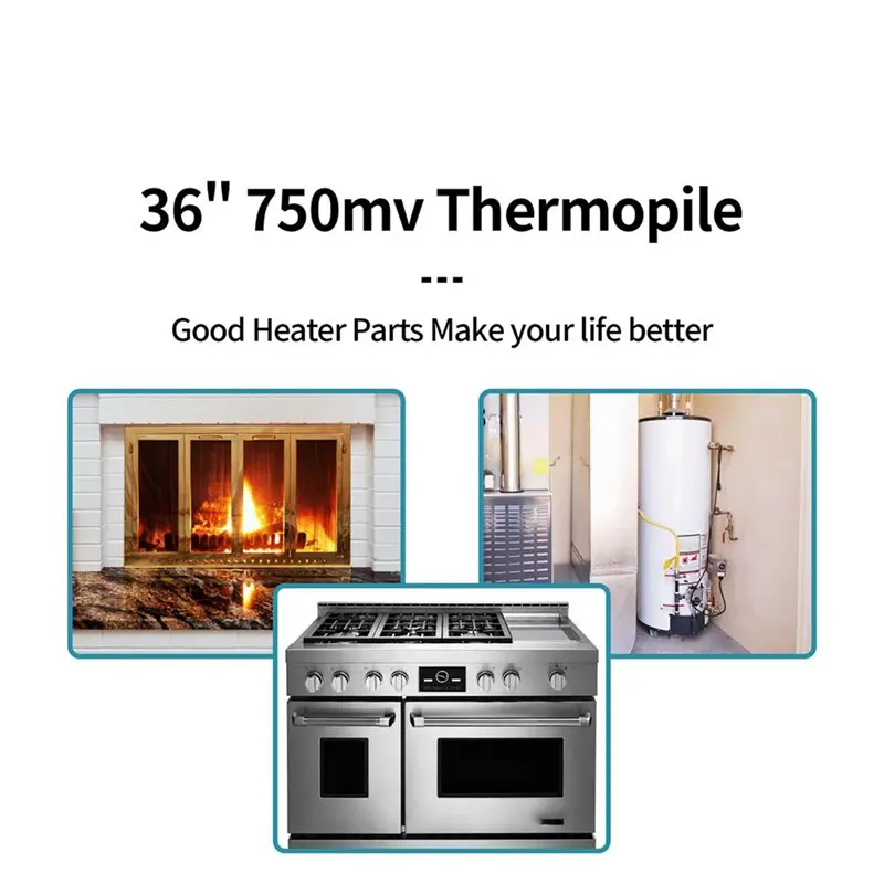 ABGG-36In 750Mv Thermopile Fit For Heat Glo Heatilator, 750℃ Millivolt Thermocouple Replace For Fireplace Parts Q313A, 30PCS