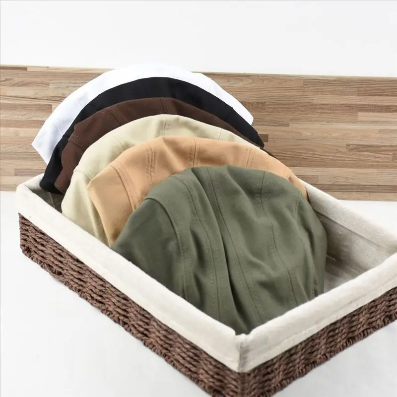 قبعة بيسبول قطنية بلون سادة للرجال، طبقة واحدة مع حافة محكمة الغلق، قبعة كاجوال بلغت ذروتها لجميع المواسم