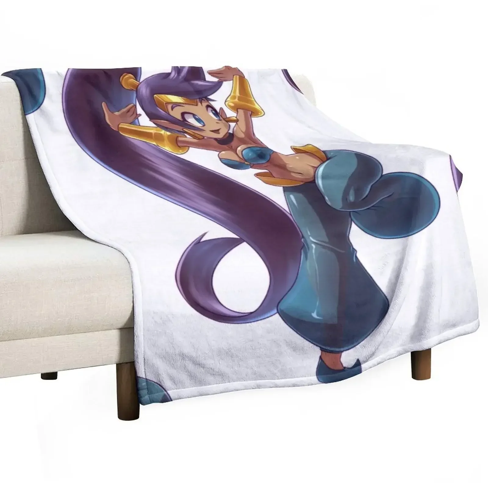 Shantae dancer - blue Throw Blanket halloween Stuffeds Blankets