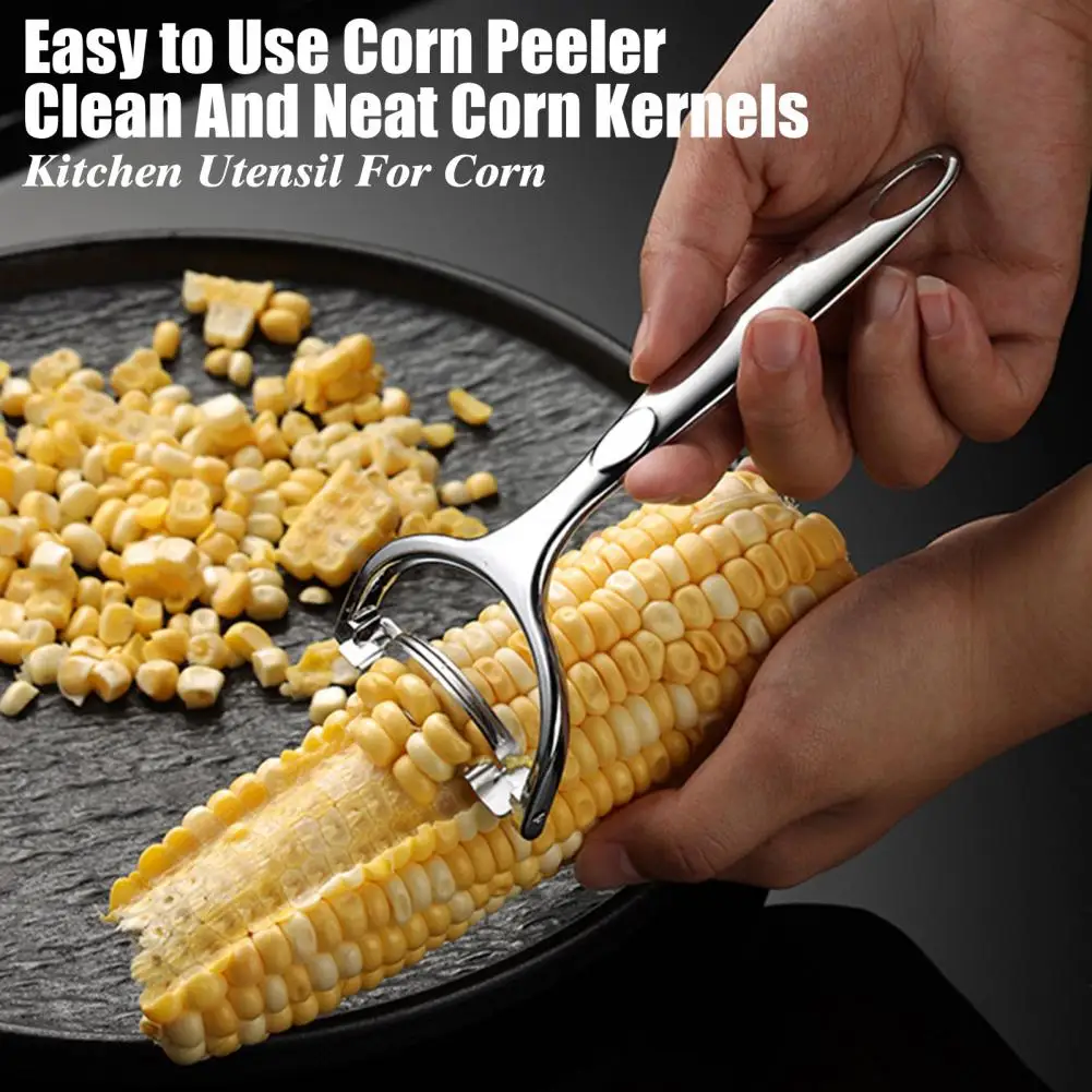 Ergonomic Corn Planer Manual Corn Stripper Tool Ergonomic Stainless Steel Remover Durable Corn Peeler for Bbq Home Kitchen Use