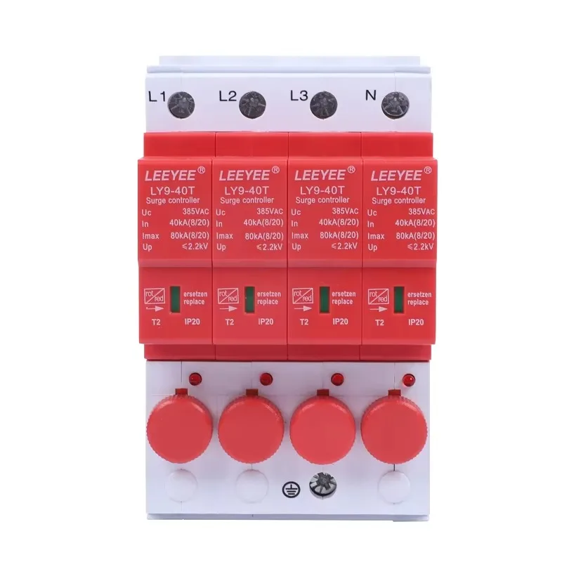 Overspanningsbeveiliging 380v Ac stroomverdelingssysteem bliksem overspanningsafleider spd