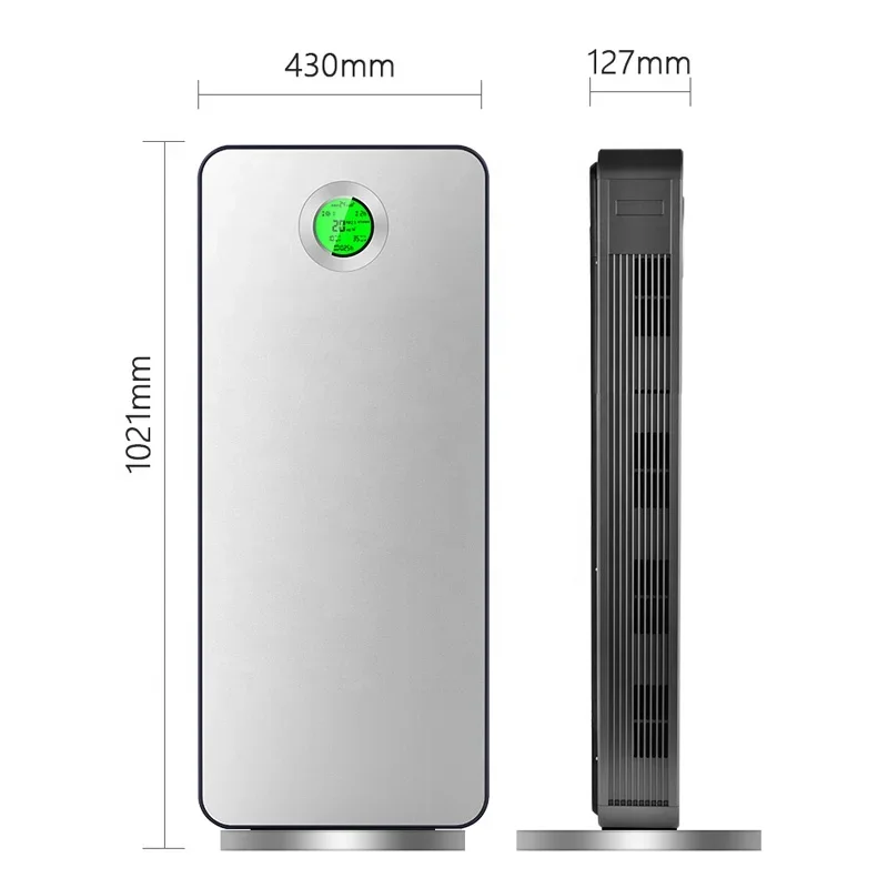 OEM air purifier 2022 home office air volume 800m3/h remove formaldehyde se.co.ndh.and smoke tuya smart air purifier hepa h13