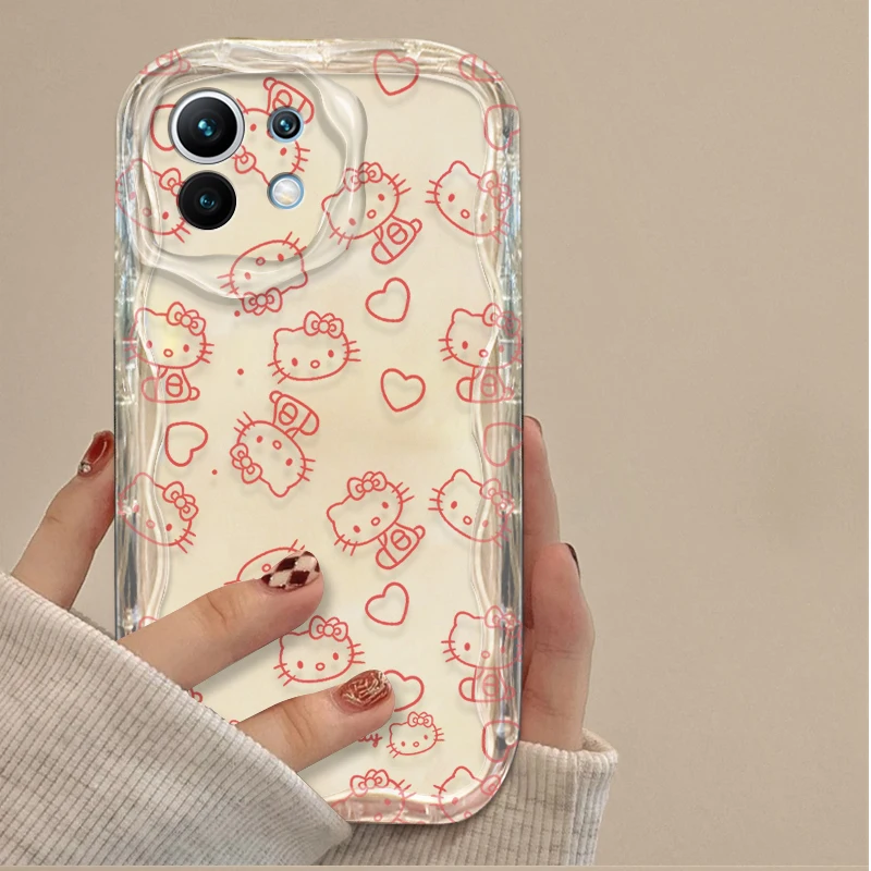 ซานริโอ เฮลโล คิตตี้สำหรับ Xiaomi Redmi A5 A4 A3 A3X A2 A1 Plus 13X Redmi K80 K70 K70E K60 Ultra K60E K50 K40 K40S K30 ฝาครอบ