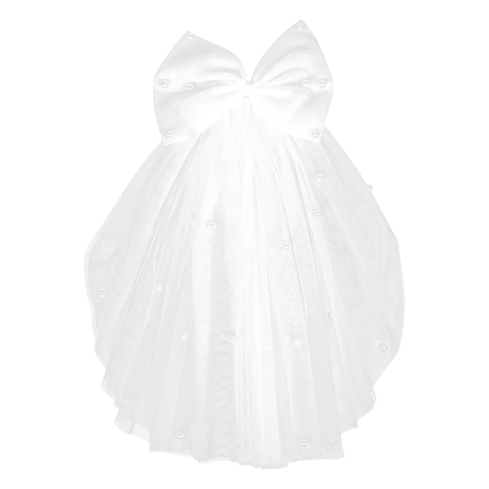 

Pet Wedding Headdress Dog Outfits for Small Dogs Girl Veil Circle Decor Polyester Bride Costume