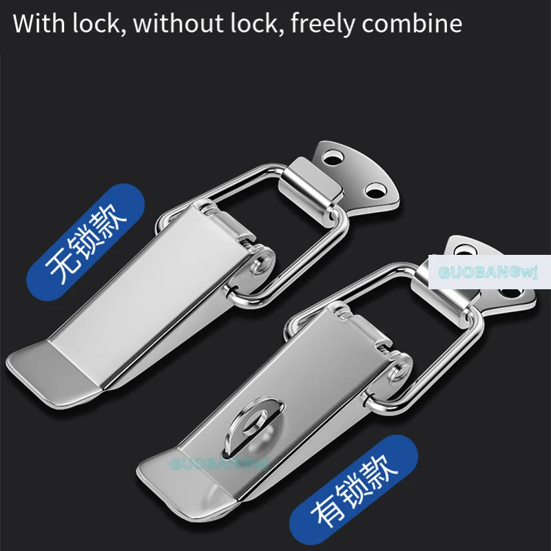 Thickened 304 Stainless Steel Spring Latch Drawbolt Catch, Quick Release Lock for Tool Box Case Cabinet 1PCS