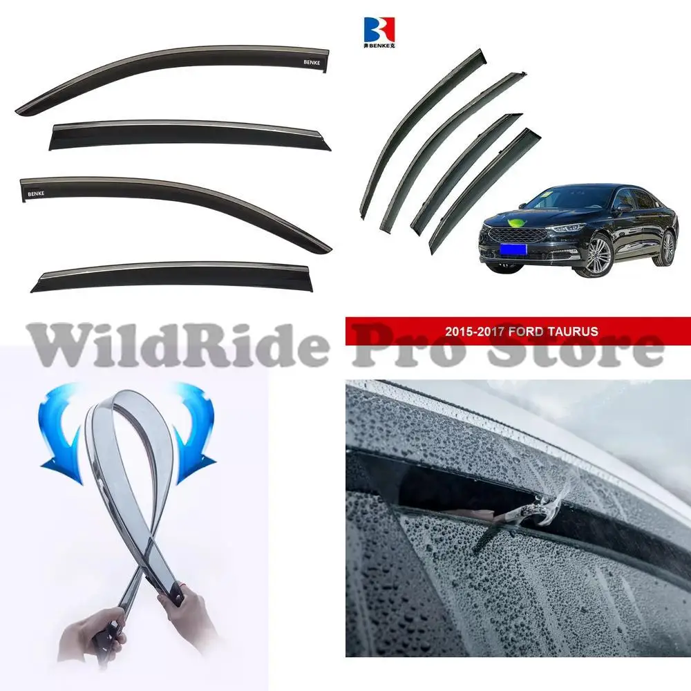 

1 set Ford Taurus 2015-2017 car accessories window sun visor vent sunshade rain guard