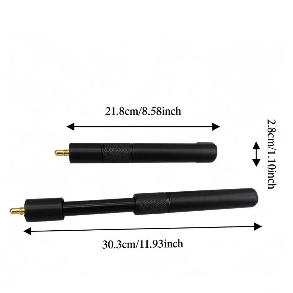 Aluminum Alloy Pool Cue Extension Threaded Connector Telescopic Structure Cue Lengthener Length Adjustable Textured Grip