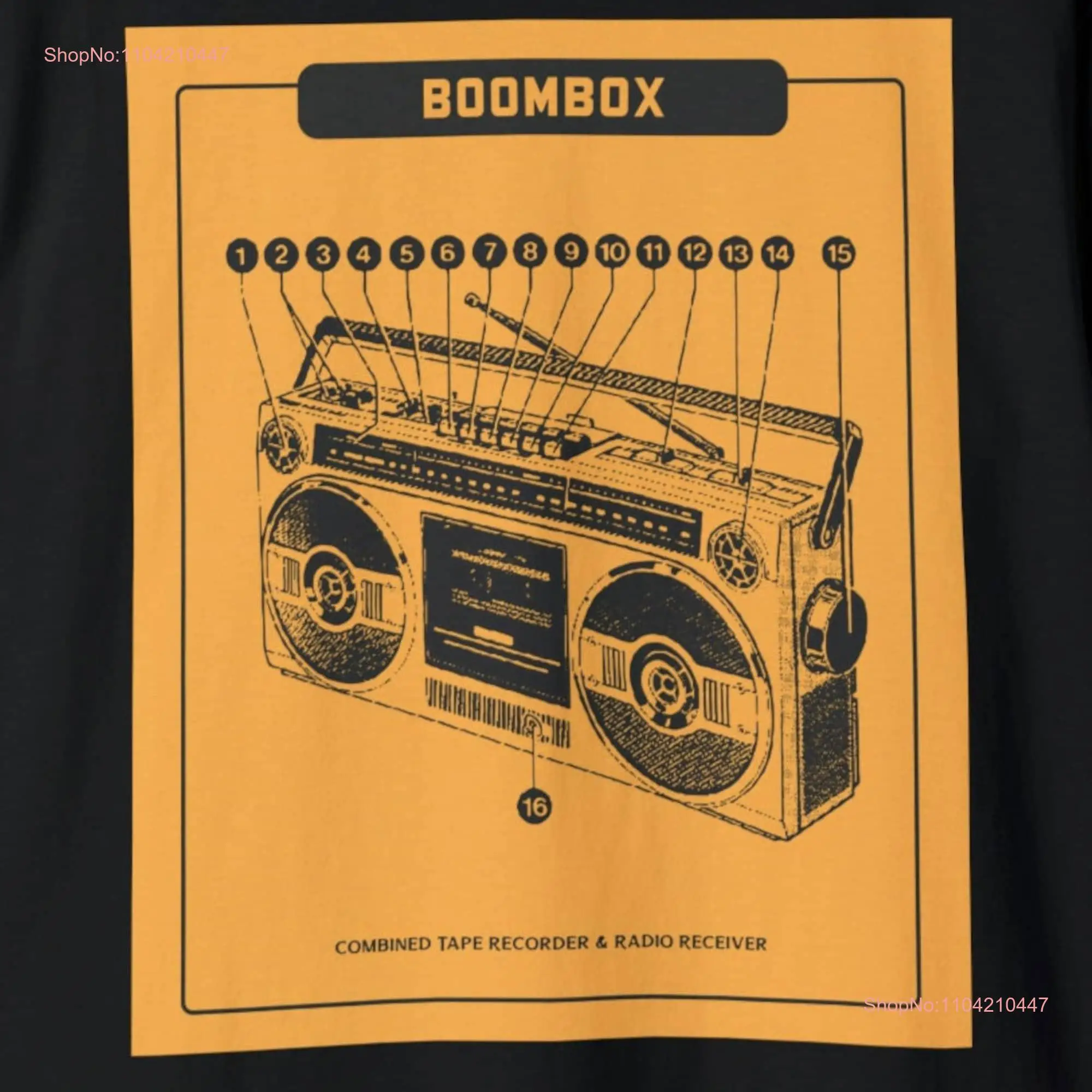 80's Retro Boombox shirt Ultra Cotton T long or short sleeves