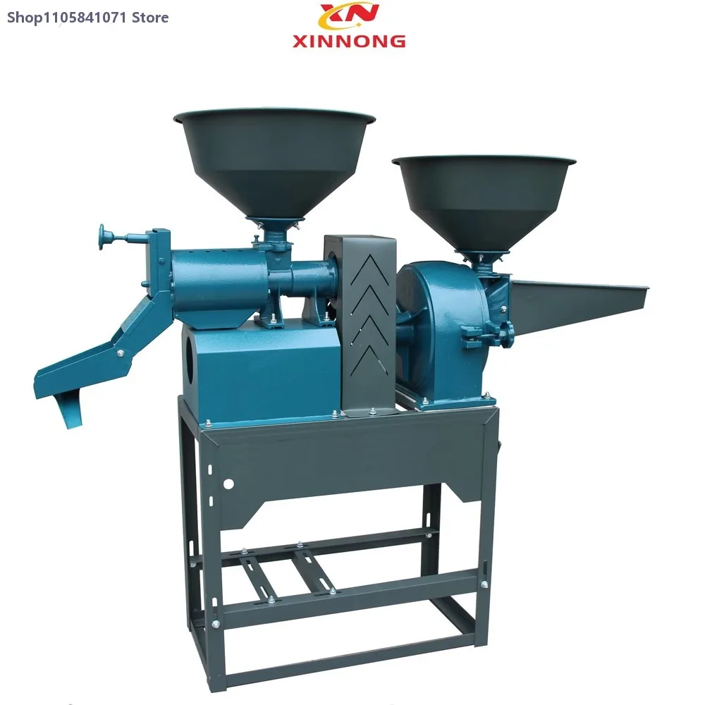 Combined Rice Mill Machine Copper Wire Motor Grain Processing Equipment Durable Efficient Home Farm Use Heavy Duty