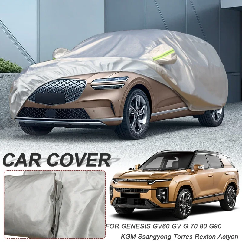 

Car Anti-uv Protect210T Polyester Cover For KGM SSANGYONG ACTYON KORANDO REXTON TIVOLI TORRES GENESIS G70 G80 G90 GV60 GV70 GV80