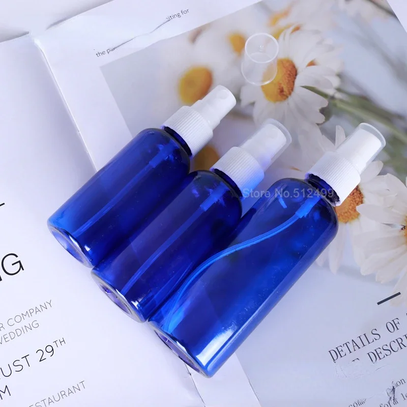 30ml50ml100ml Blue Refillable Bottles Empty Spray Bottle Transparent Plastic Perfume Bottles Mini Cosmetic Spray Bottle Atomizer