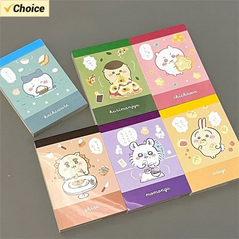 New Cute Chiikawas Notebook Portable Hand Account Usagi Hand Book Note Paper Cartoon Memo With Stickers For Girls Gift Toys