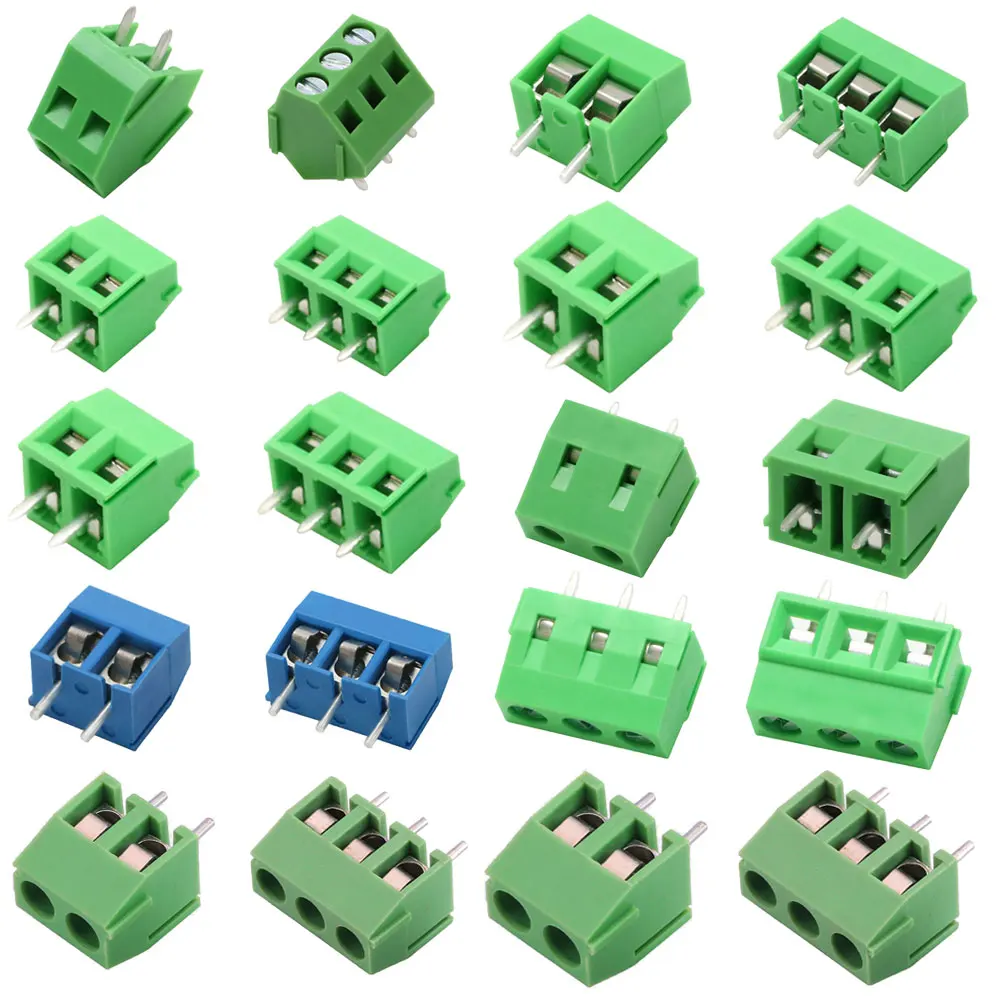 Pitch 2.54mm 3.5mm 3.81mm 3.96mm 5.0mm 7.5mm 7.62mm 8.5mm 2Pin 3Pin Spacing Block Splice Terminal Screw Type PCB Screw Terminal