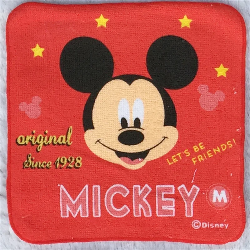 Disney Winnie the Pooh Mickey Minnie Cartoon Face Hand Towel Handkerchief Square Cartoon Children's Towel soft absorbent 20X20cm