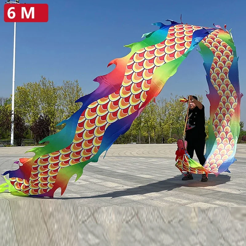 3D Dragon Head Ribbons Streamers Outdoor Fitness Dragon Dance 6 Styles Stage Performances Ribbons Props New Year\'s Gifts