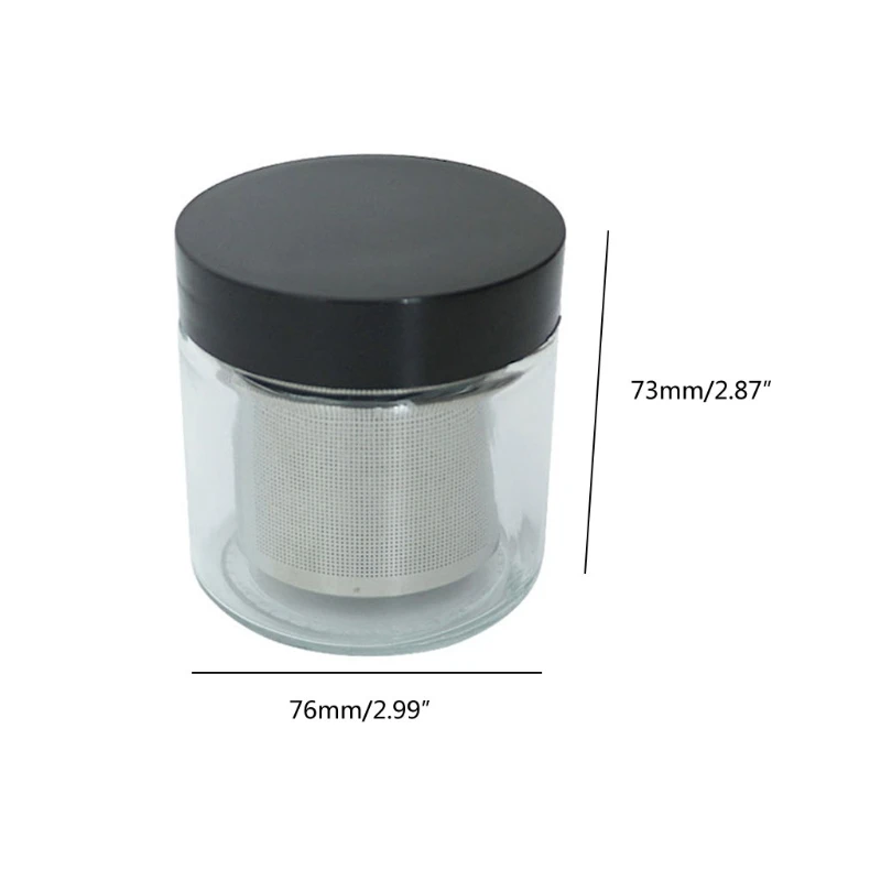 Diamond Washing Cup Cleaning Glass Jar Bottle with Metal Sieve Cleaner