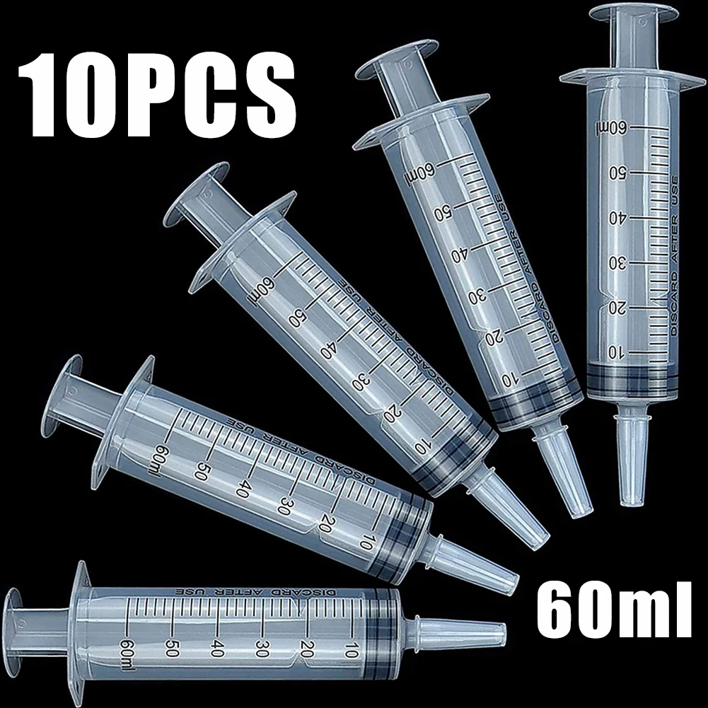 Reusable 60ML plastic nutritional Health Measuring syringe tool Sampling syringe Pet Food Feeder (Without needle) 2 4 6 8 10PCS