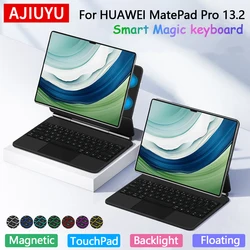 AJIUYU Wireless Magic Keyboard Cover For HUAWEI MatePad Pro 13.2 inch 2023 Portuguese Spanish French Arabic Smart Folio Keyboard