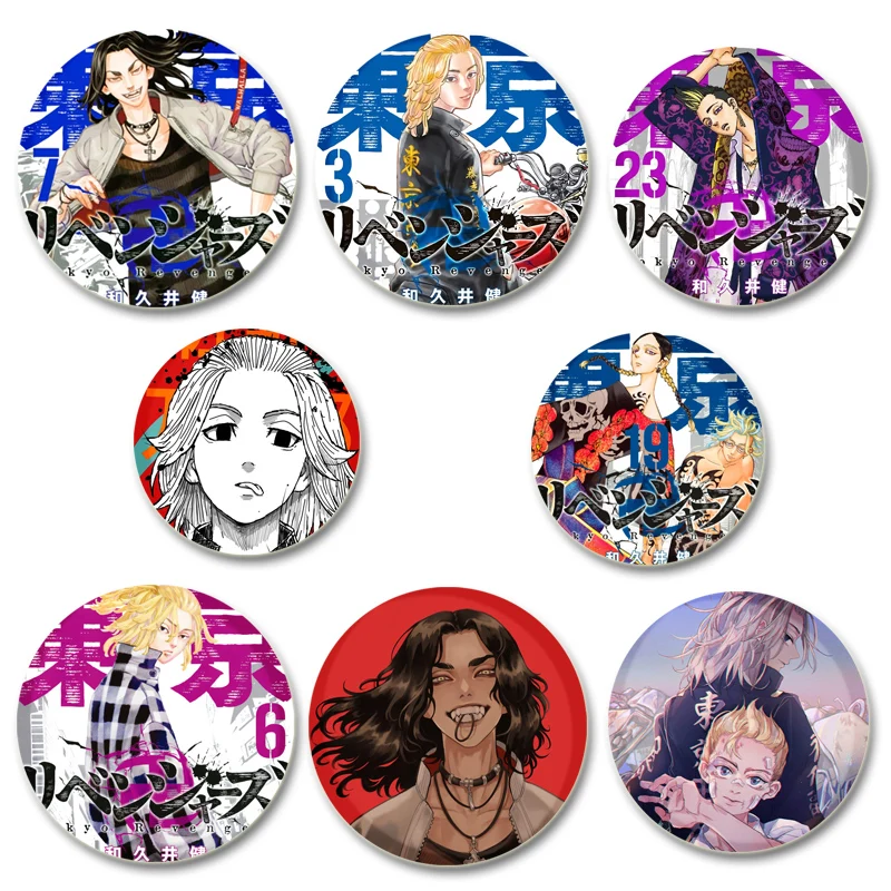 Tokyo Revengers Anime Badge Major Sano Chifuyu Matsuno Keisuke Baji Takashi Mitsuya Cartoon Figures Lapel Pins Handmade Brooches