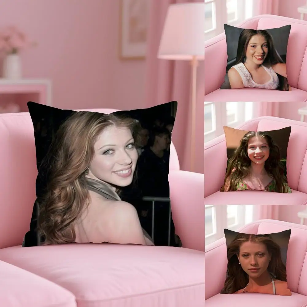 M-Michelle T-Trachtenberg غطاء الوسادة قماش قطيفة لينة على الوجهين أريكة مطبوعة شتاء دافئ المنزل هدية كيس وسادة #4