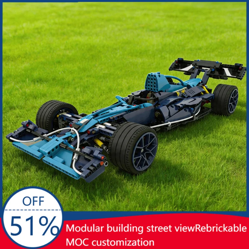 

1348 Pcs MOC Tech City Racing Model Display DIY Customize Building Block Technology Assembly Creative Type Toy Kid Birthday Gift