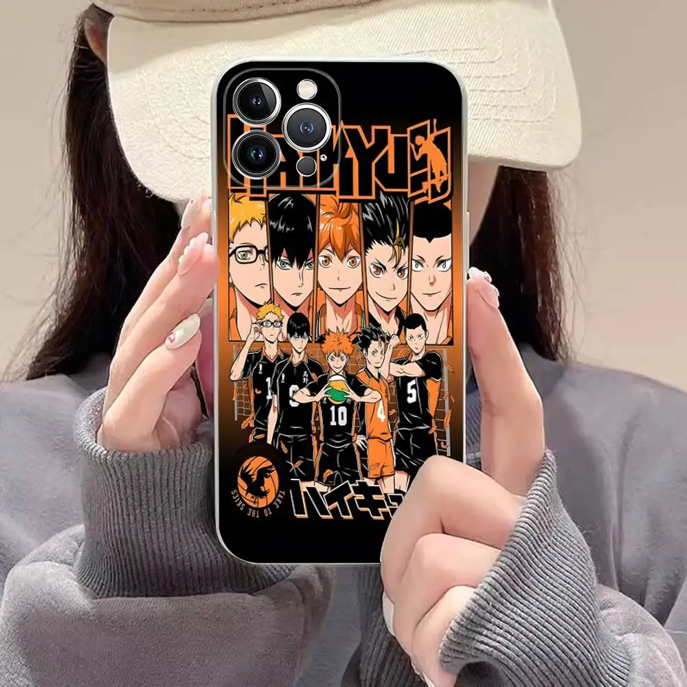 Haikyuu Karasuno الكرة الطائرة أنيمي جراب هاتف آيفون 17 16 15 14 11 12 13 Mini Pro XS Max Plus Funda Shell #6