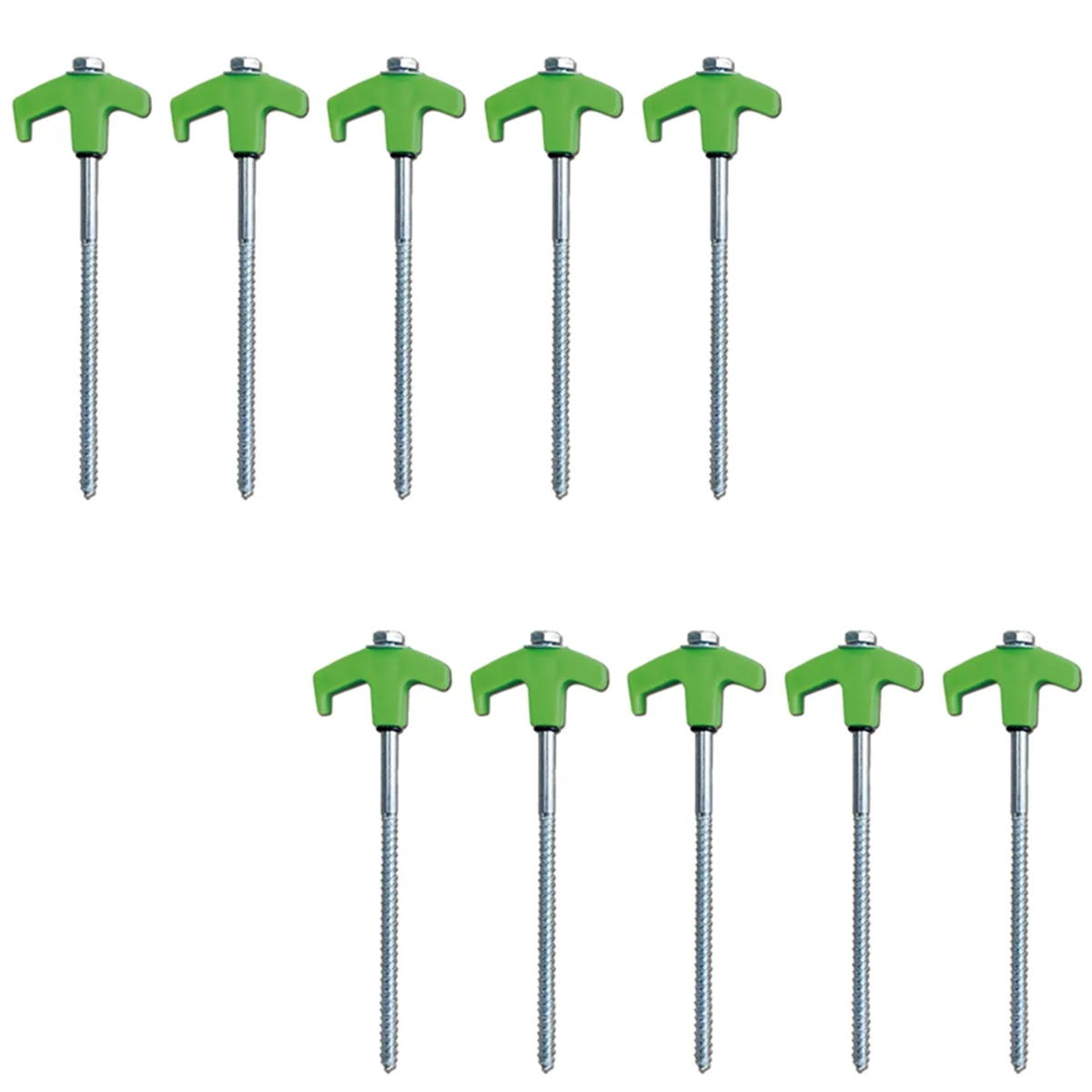 

DW-Green Screw-Type Tent Spikes, Tent Spikes, Metal Threaded Tent Spikes, Heavy-Duty Tent