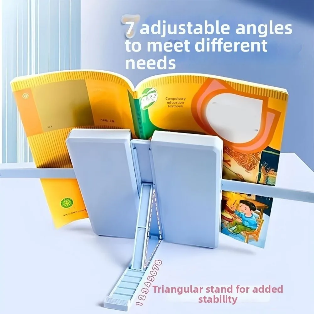 Multifunctional Reading Stand Pencil Case Large Capacity Adjustable Angles Bookshelf Pencil Case Portable Foldable