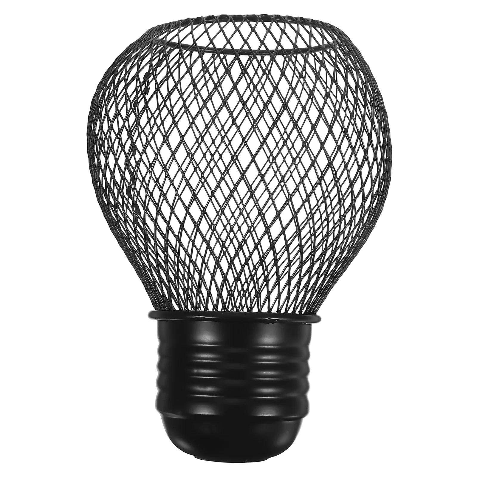 

Vintage Iron Lampshade Black Retro Metal Light Bulb Cage For Ceiling Pendant Table Wall Lamp Replacement Industrial