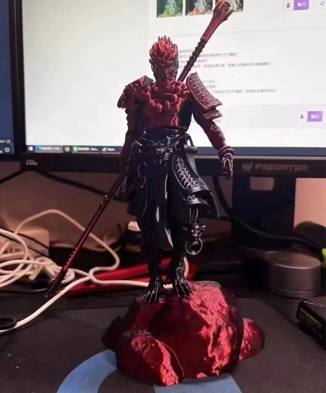 Black Mythical Wukong Ornament, Chinese style Wukong Keychain Collection Handheld Model