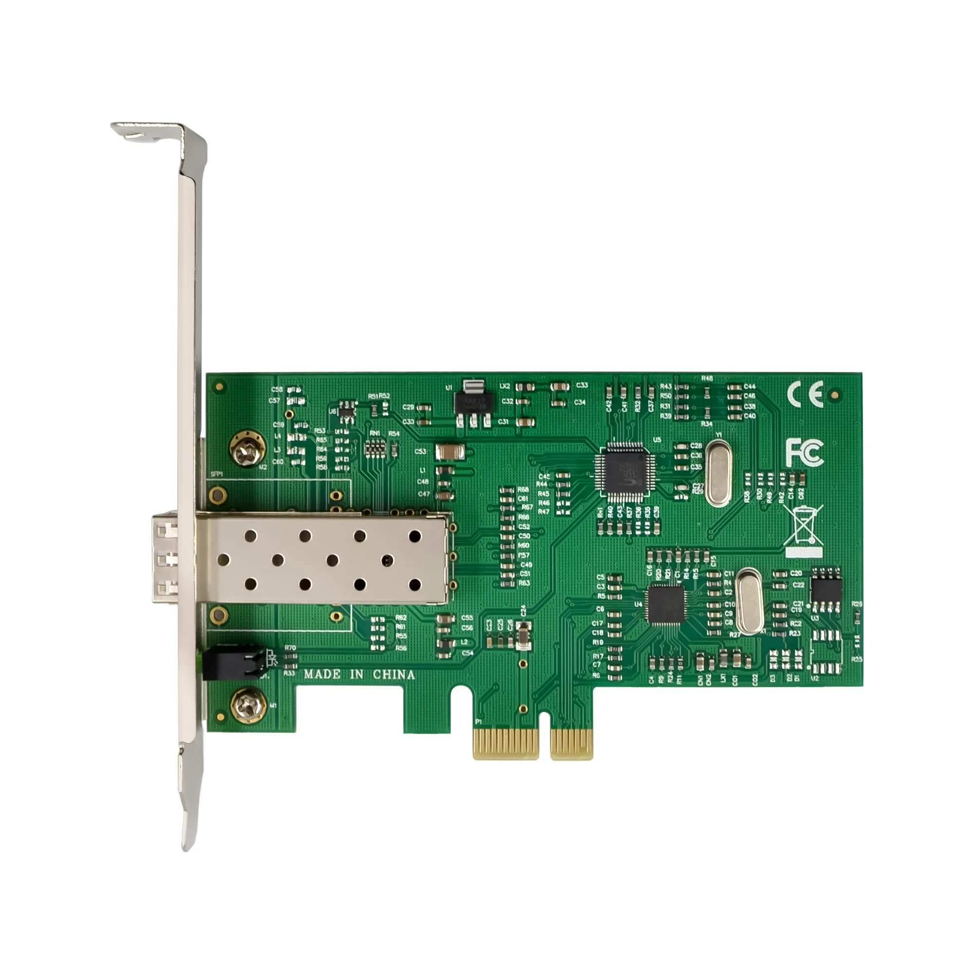 SUNWEIT ST7290 PCIe X1 RTL8105E シングル100M SFP ファイバー イーサネット NIC