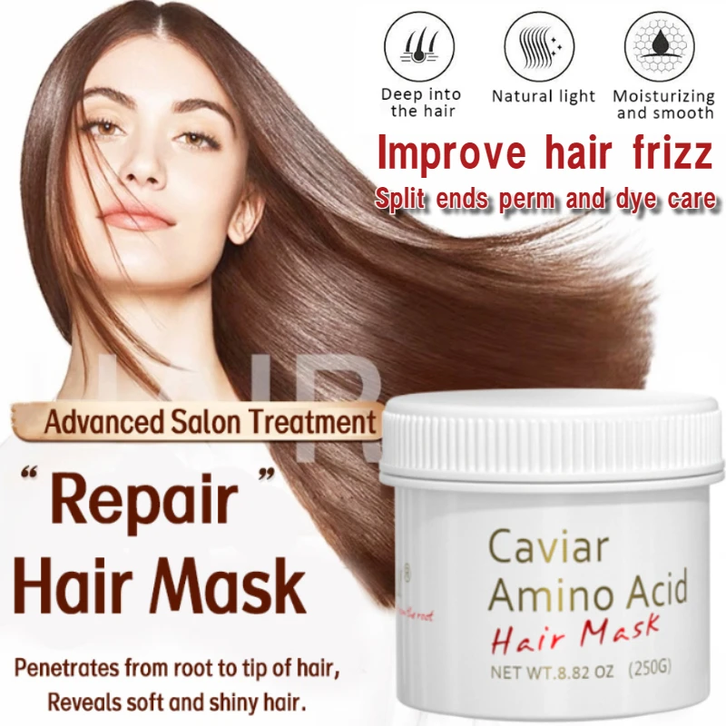 

Caviar Amino Acid Moisturizing Hair Mask Improves Frizz and Split Ends Smoothes Moisturizes and Protects Color After Dyeing