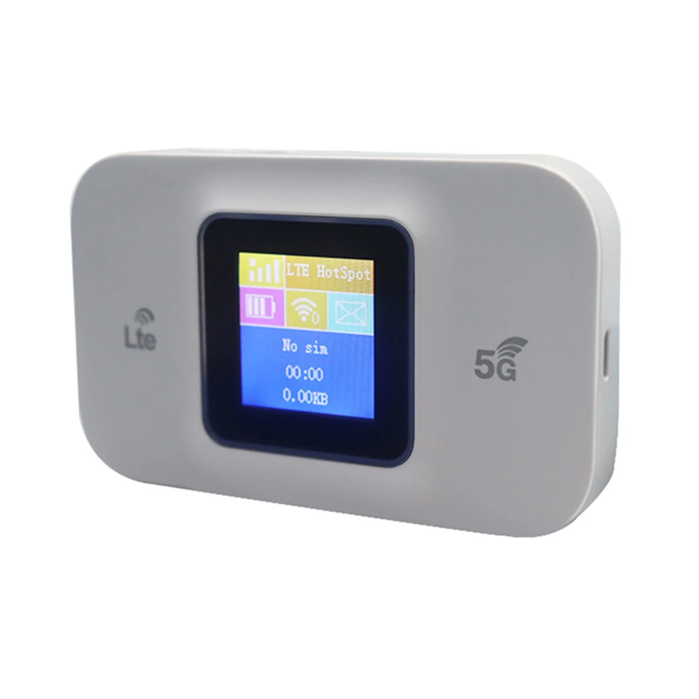 4G/5G Wireless LTE Router 150Mbps Pocket Portable WiFi Color LCD Display SIM Card WIFI Mobile Hotspot Built-in 3000mAh Battery