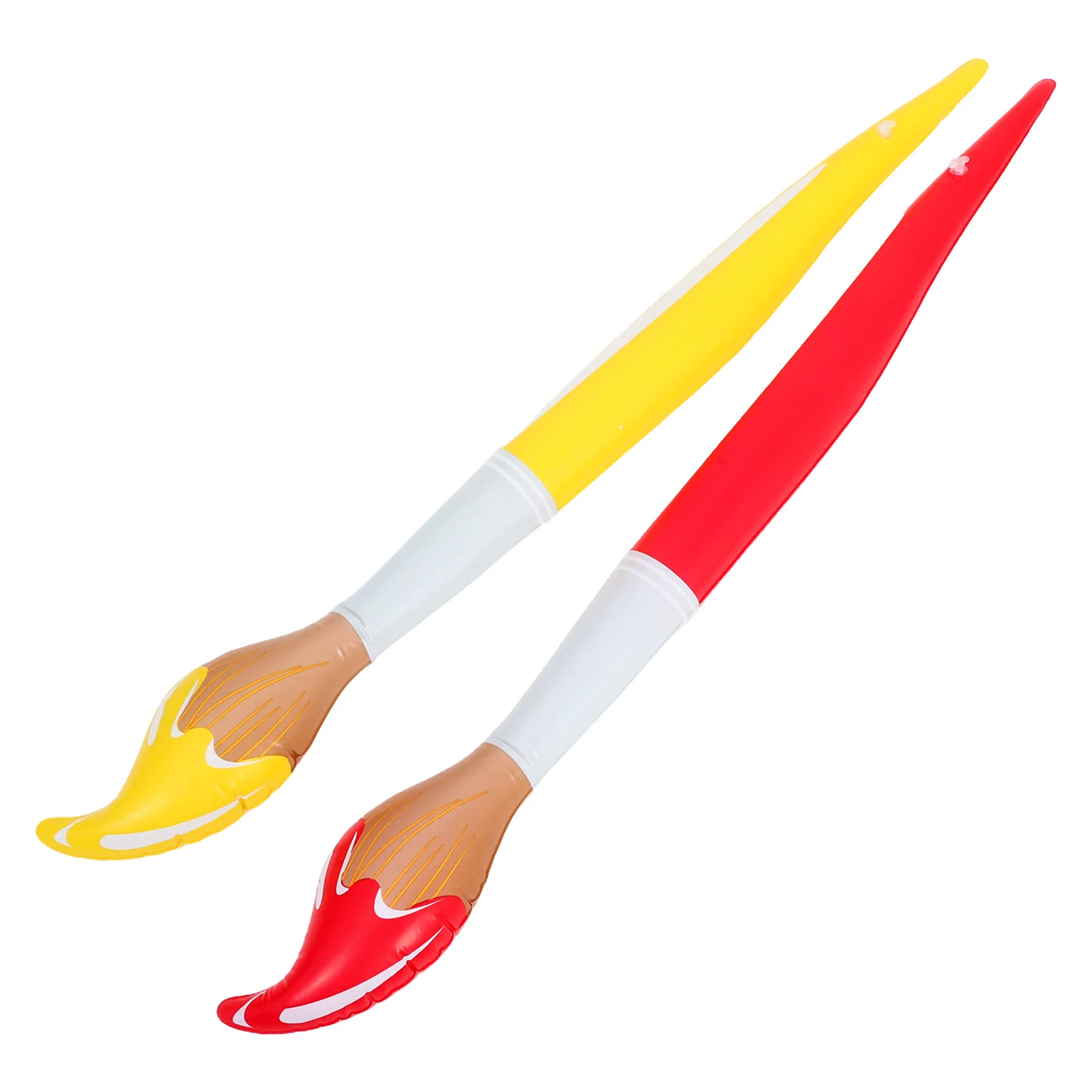 2 Pcs Balloons Inflatable Paintbrush Pvc Classroom Decorations Party Supply for Baby Shower