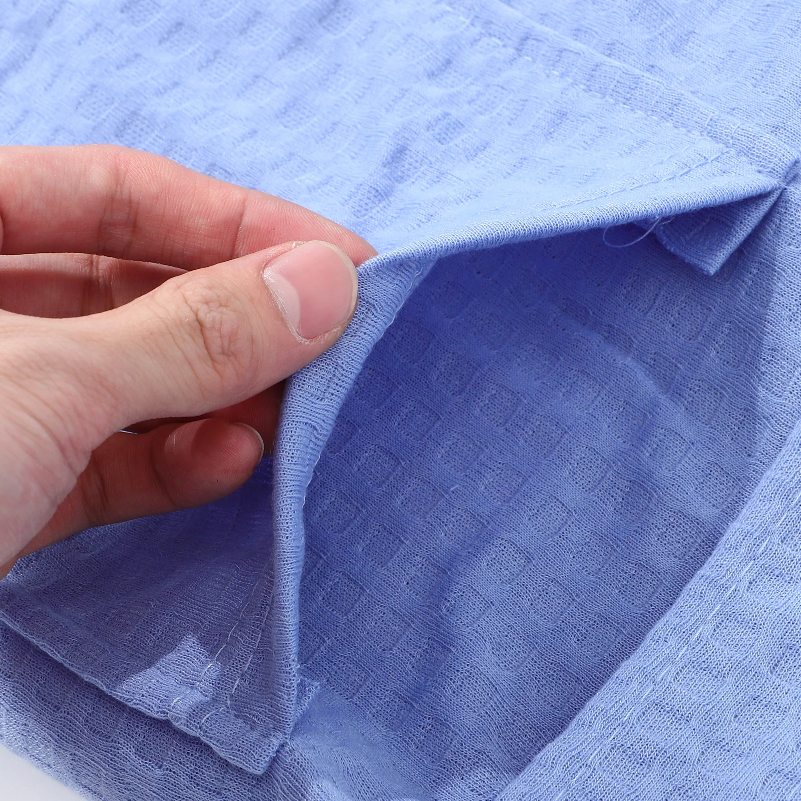 

Autumn Long Bathrobe for Adults V Neck Shower Robe Spa Wear Unisex Fashion Waffle Robe Nightgown Couple Bathing Gown