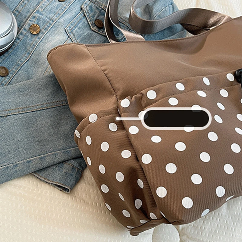 Polka Dot Große Kapazität Tragetasche 2026 Frühjahr Neuerscheinung Leichter Luxus Schicke Lässige Schulterhandtasche Täglicher Pendler-Geldbeutel-Stil – Detail 7