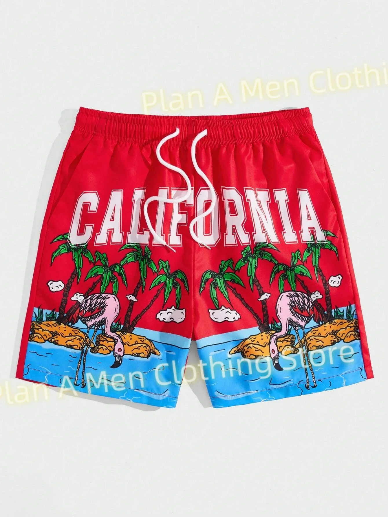 Hawaiian Island Print Men Beach Shorts Fashion Casual Workout Shorts Men Gym Shorts Hawaii Holiday Sports Shorts Men Clothing