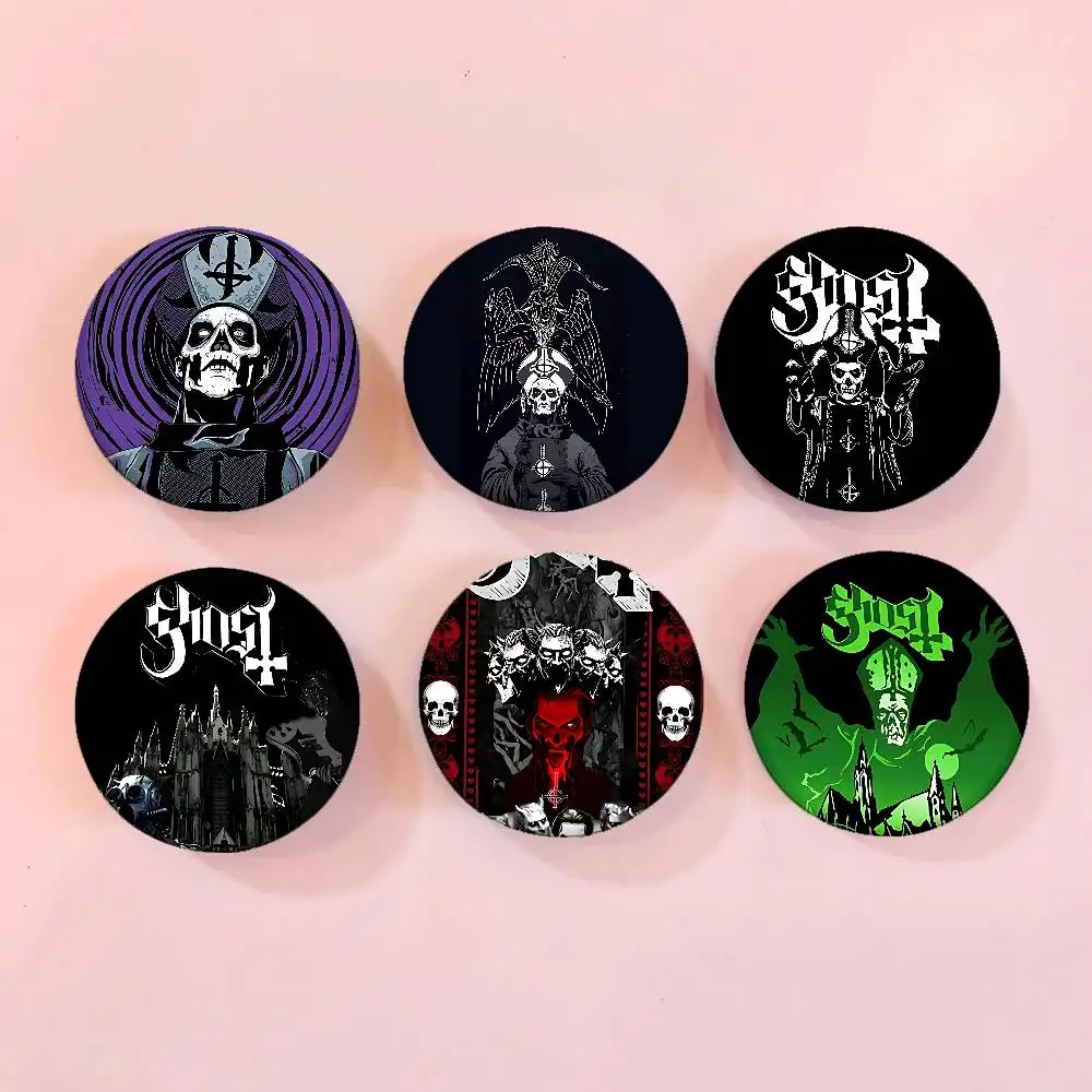 Ghost Heavy Metal Band Badges Tinplate Soft Button Pin Brooch Metal Badge Custom Jewelry Accessories Hat Bag Lapel