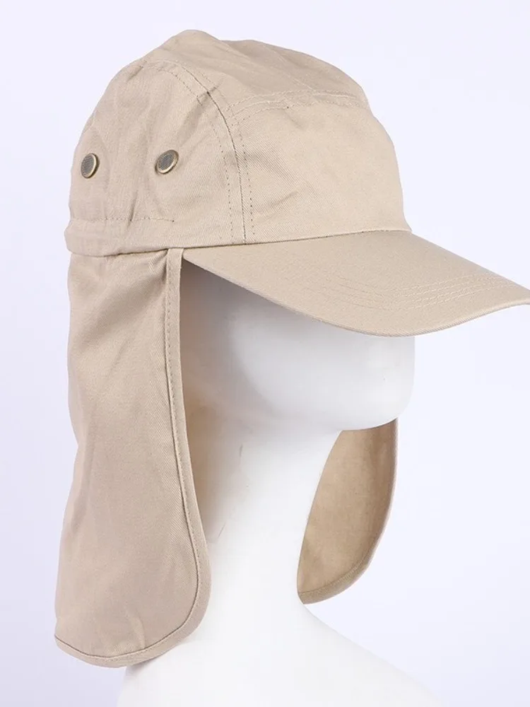 AliExpress NONE New Solid Couple Baseball Cap Retro Breathable Hip Hop Gorras with Neck Protection Shawl Casual Peaked Cap Unisex