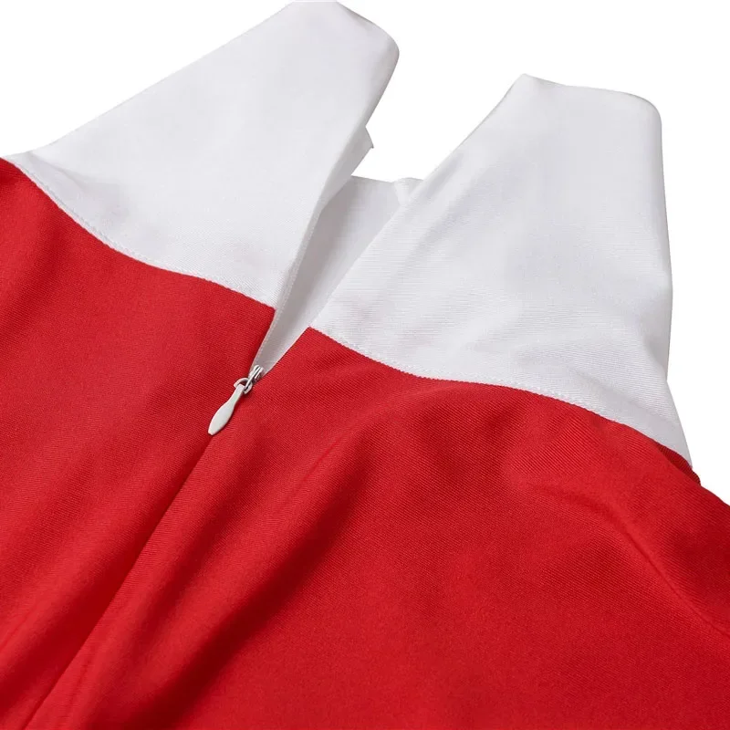 FC6Red Jason أزياء تنكرية مورفر مايتي مان مع ملحقات بدلة معركة نسائية مجموعة كاملة وأشياء فردية A@FC8!