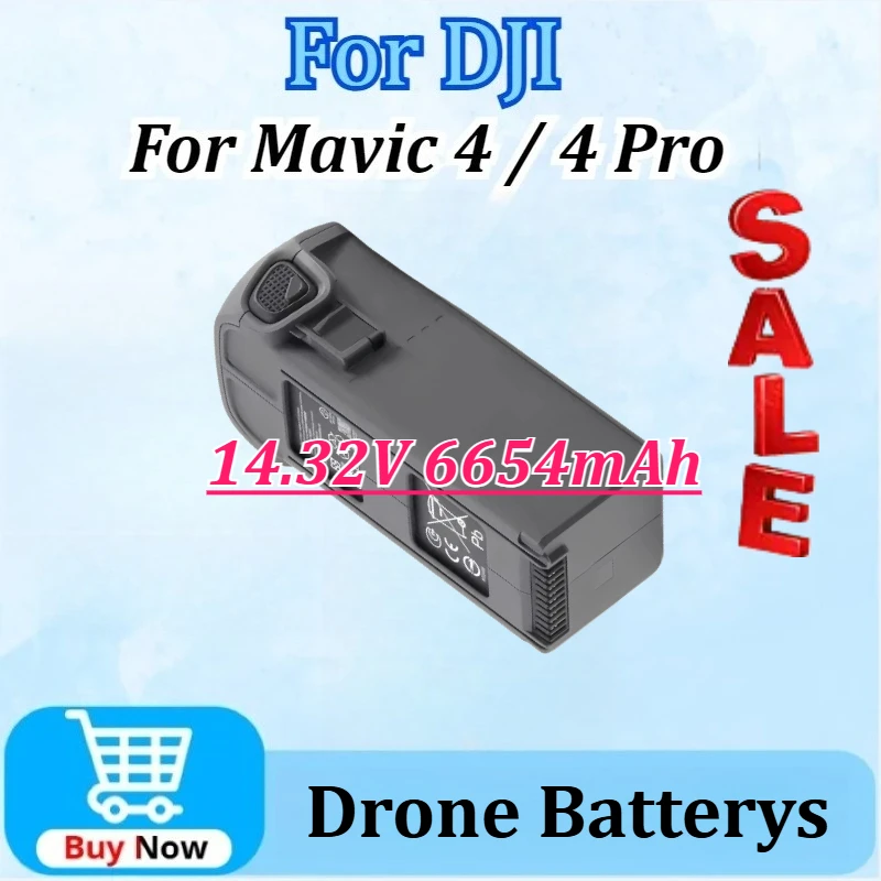 

New 14.32V 6654mAh High Quality for DJI Mavic 4 / 4 Pro Flight Time 51 Minutes Intelligent Flight Battery in Stock Fast Charging