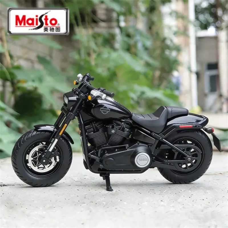 

Maisto 1:18 2022 Harley Davidson Fat Bob 114 Alloy Sports Motorcycle Metal Diecast Street Racing Motorcycle Model Kids Toys Gift