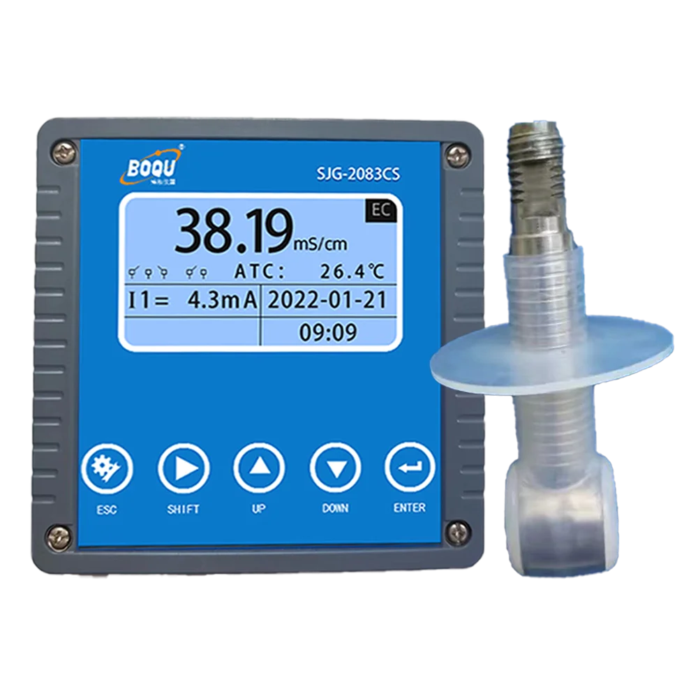 

BOQU SJG-2083CS Online 0-20% Sodium Hydroxide 20-40% NaOH H2SO4 HNO3 25-40% HCL Acid Alkaline Concentration Meter