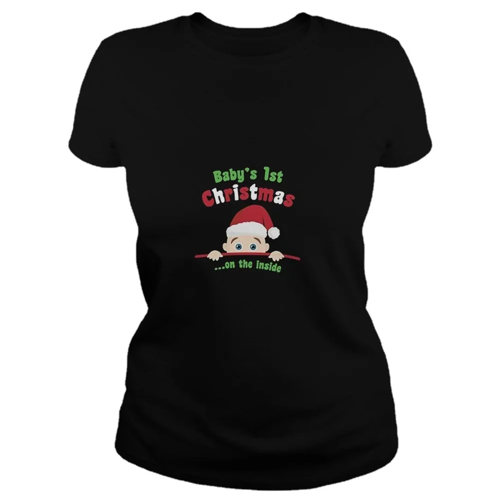Baby's First Christmas On The Inside Women's T-Shirt